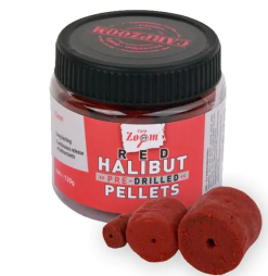Carp Zoom Red Halibut Pellets - Pre-Drilled (120 Gram)