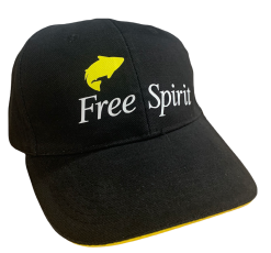Free Spirit Five Panel Baseball Cap Black