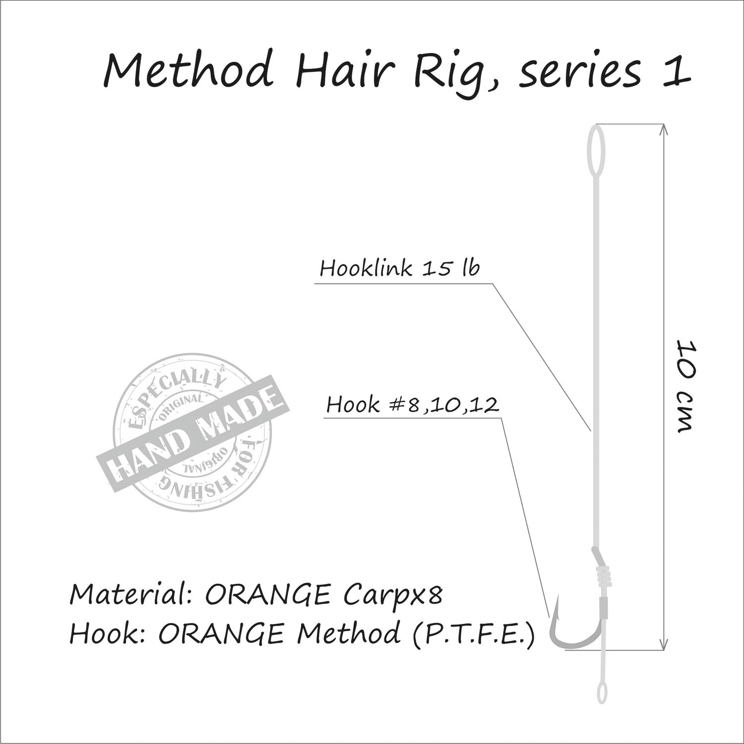 LIFE ORANGE Method Hair Rigs 3 LIFE ORANGE Method Hair Rigs - Afbeelding 3