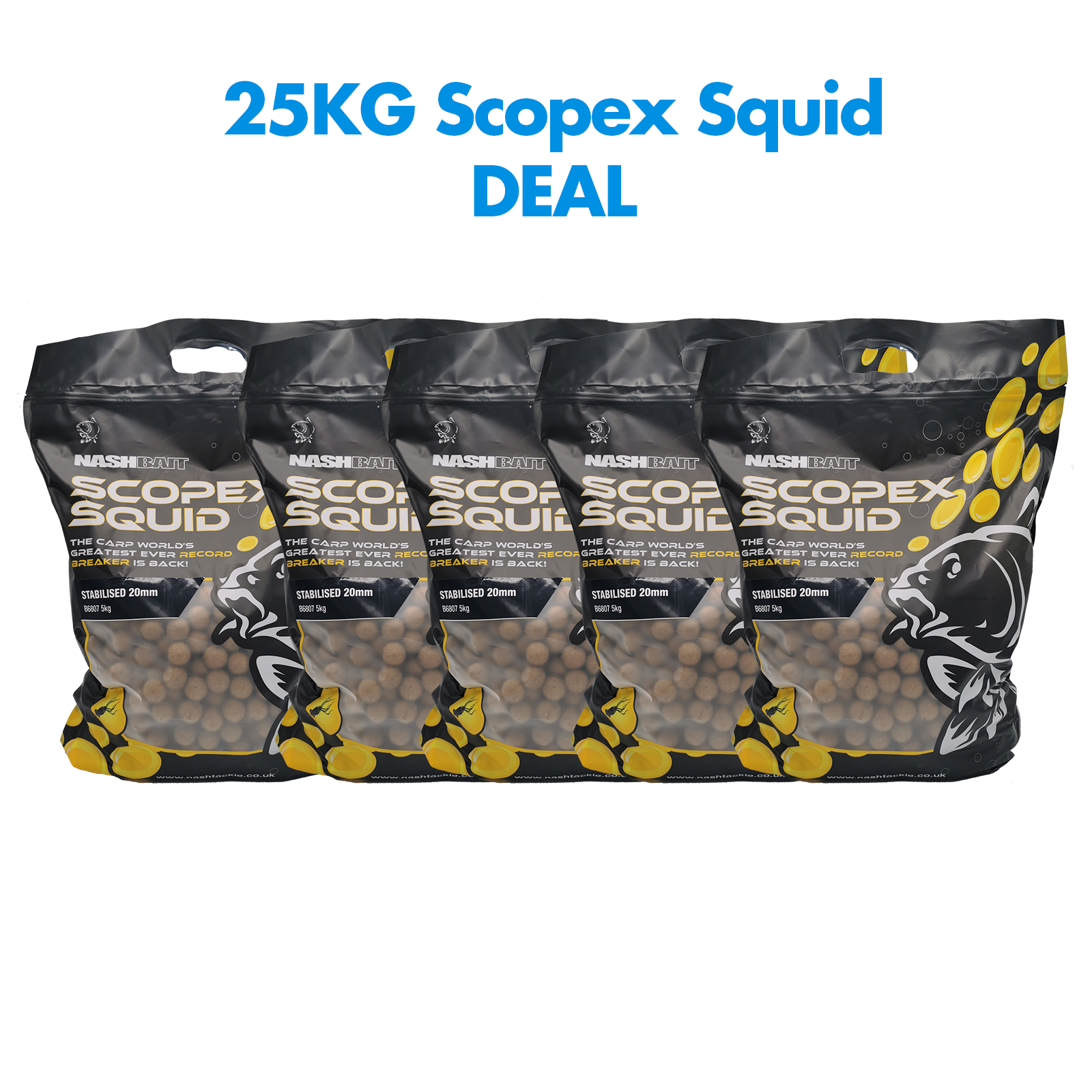 NASH Scopex Squid Boilies 25KG Pakket 1 NASH Scopex Squid Boilies 25KG Pakket