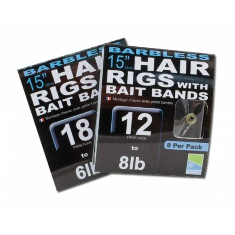 Preston Pr36 15" Hair Rigs With Bait Bands (barbless) **UITLOPEND** 1 Preston Pr36 15" Hair Rigs With Bait Bands (barbless) **UITLOPEND**