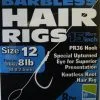 Preston Pr36 Hair Rig Barbless 38cm
