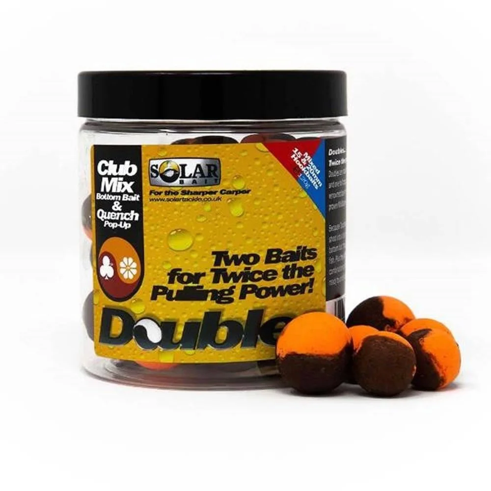 Solar Doubles Wafter Hookbaits Clubmix & Quench 16/20mm 2 Solar Doubles Wafter Hookbaits Clubmix & Quench 16/20mm - Afbeelding 2